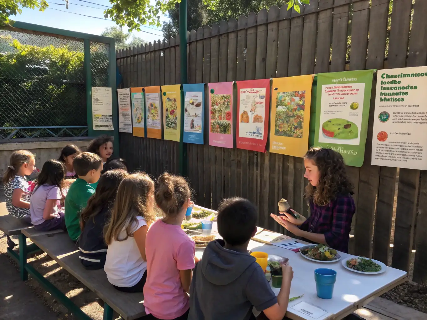 An engaging image of a group of children participating in an educational workshop on responsible fishing practices, learning about fish species, conservation, and the importance of respecting aquatic ecosystems. The scene should be interactive and informative.